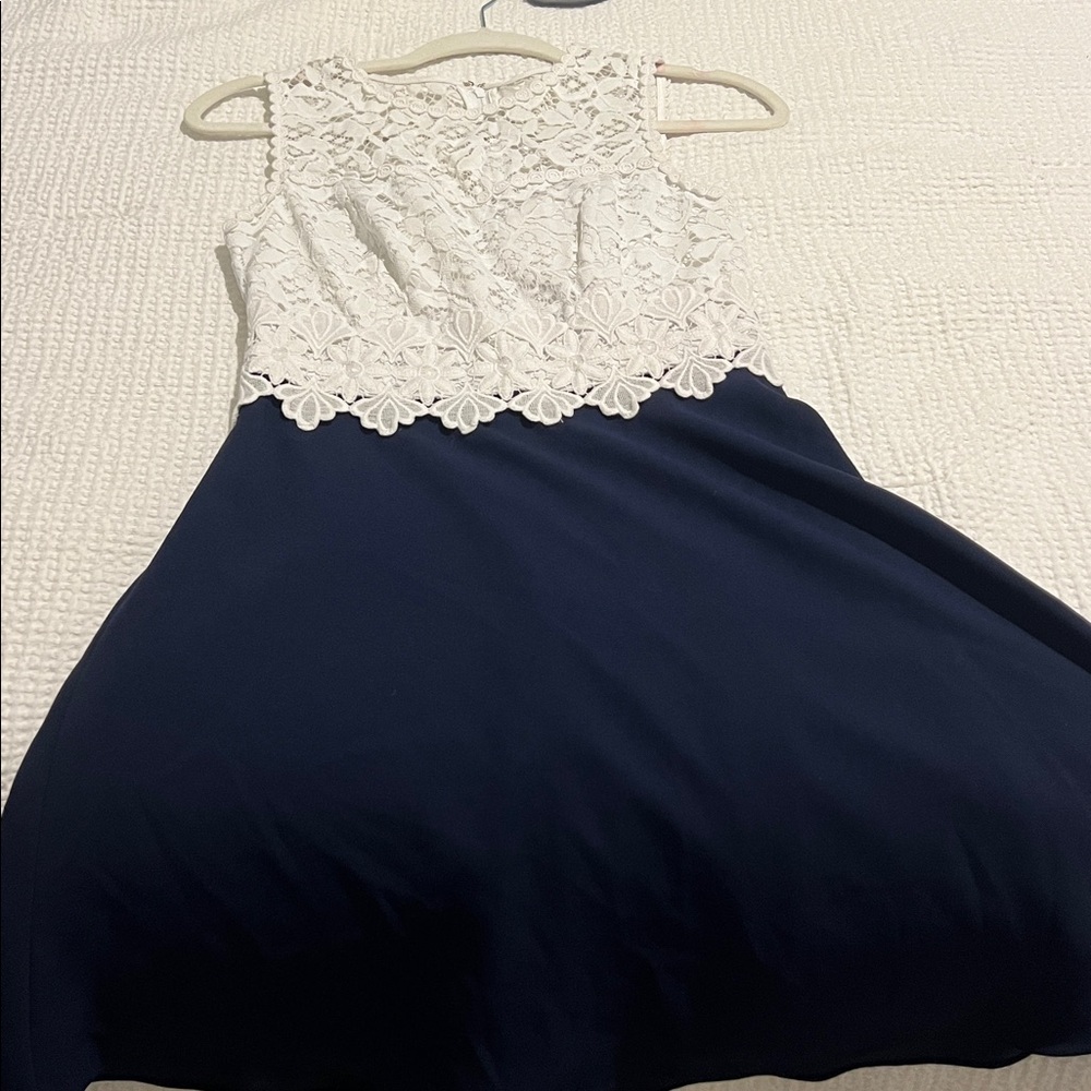 Lilly Pulitzer White and Navy Mini Dress